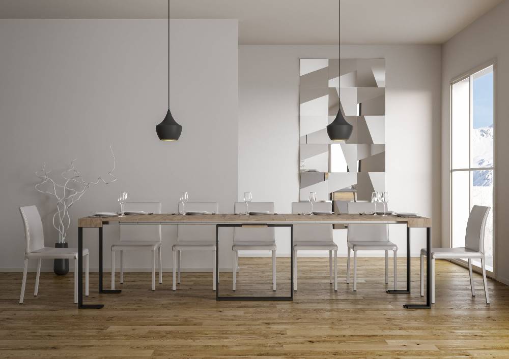 Itamoby Consolle Futura Quercia Natura Telaio Antracite