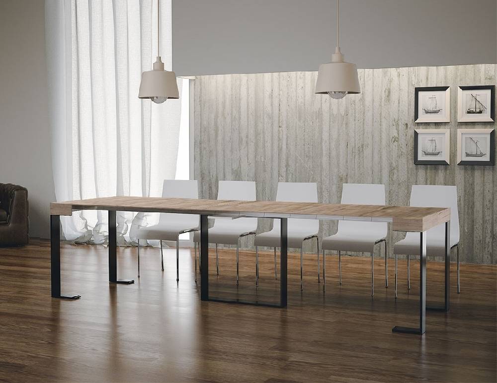 Itamoby Consolle Futura Quercia Natura Telaio Antracite