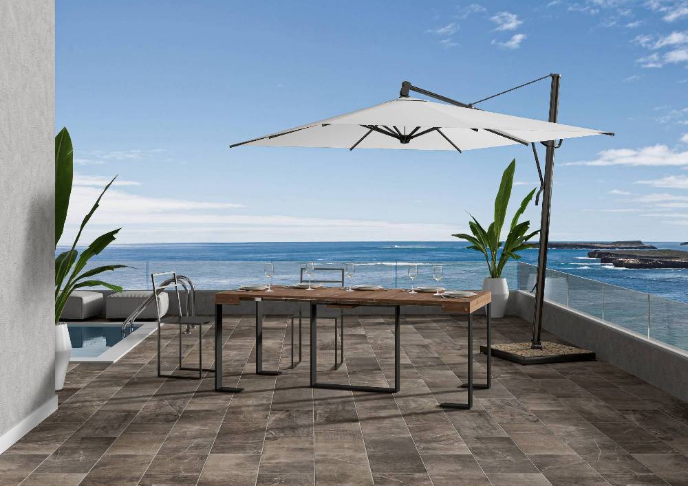 Itamoby Consolle Futura Small Abete Tinto Telaio Antracite