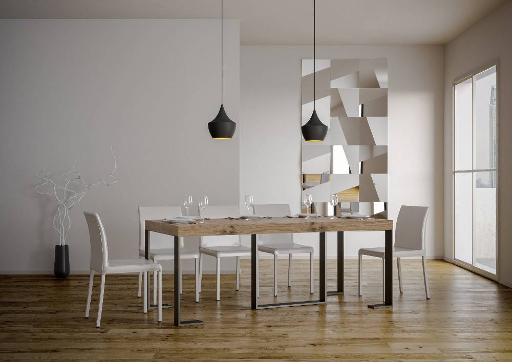 Itamoby Consolle Futura Small Premium Quercia Natura Telaio Antracite