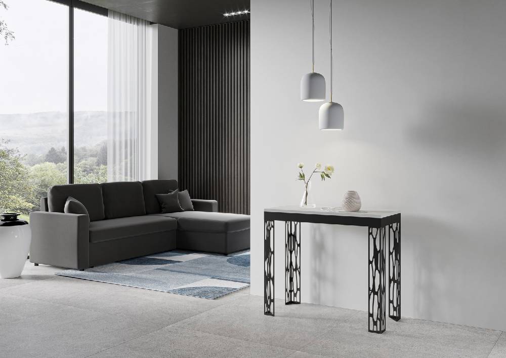 Itamoby Consolle Ghibli Evolution Bianco Frassino Gambe Antracite