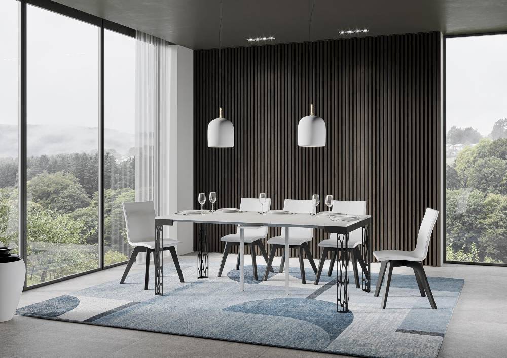 Itamoby Consolle Ghibli Evolution Bianco Frassino Gambe Antracite