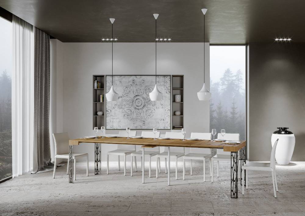 Itamoby Consolle Ghibli Quercia Natura Gambe Antracite