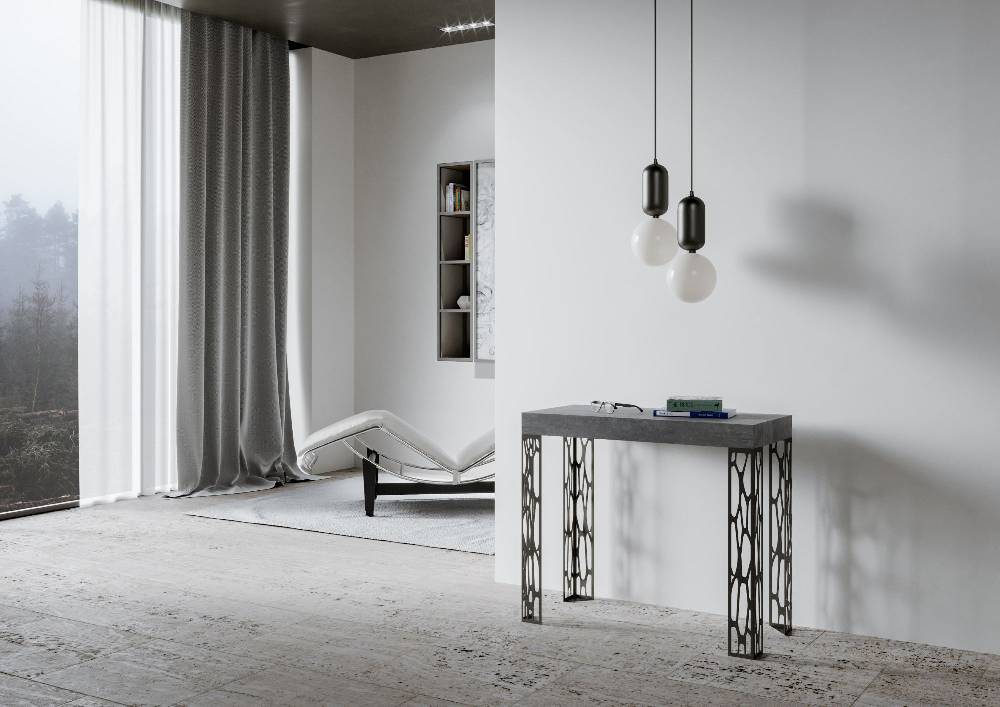 Itamoby Consolle Ghibli Small Cemento Gambe Antracite