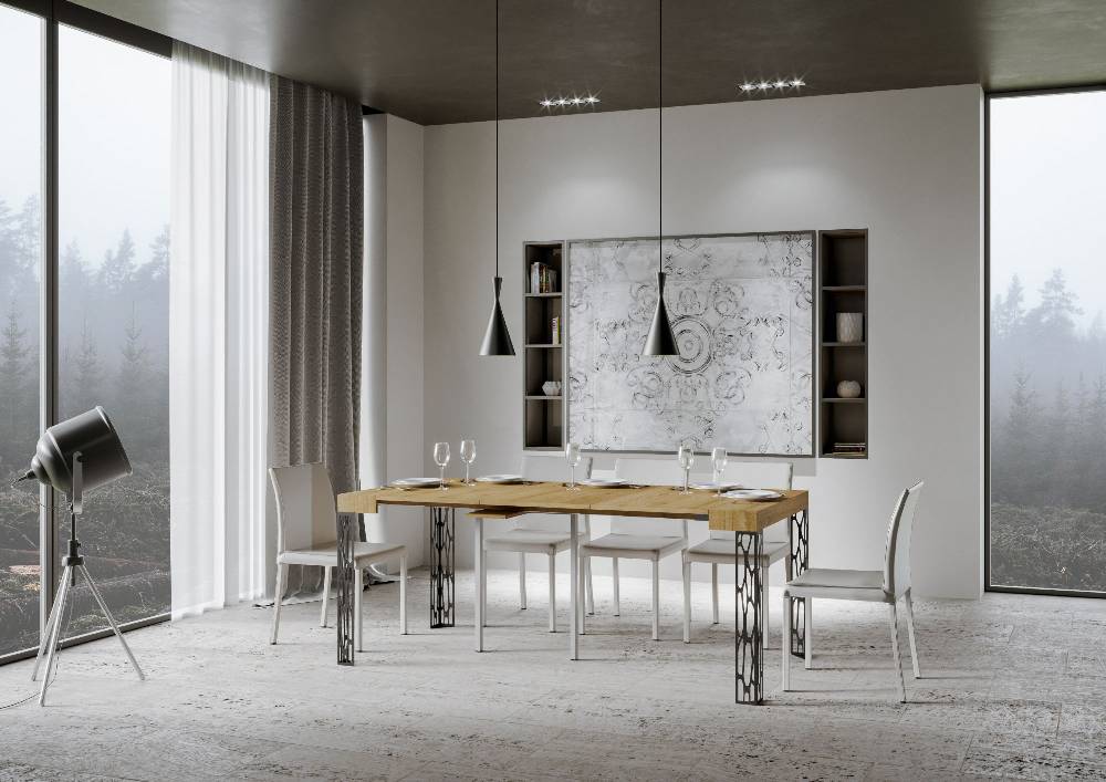 Itamoby Consolle Ghibli Small Quercia Natura Gambe Antracite