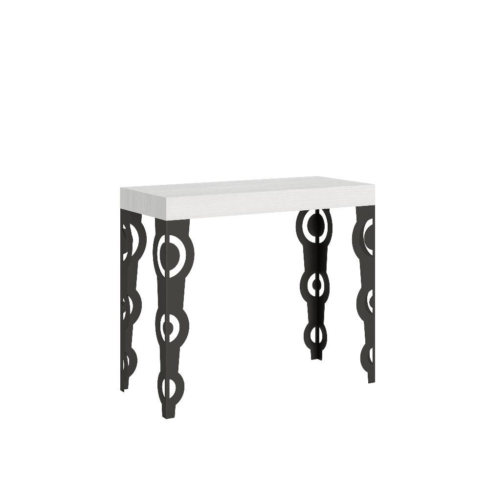 Itamoby Consolle Karamay Premium Bianco Frassino telaio Antracite