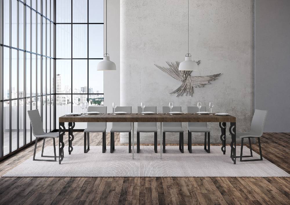 Itamoby Consolle Karamay Premium Noce Telaio Antracite