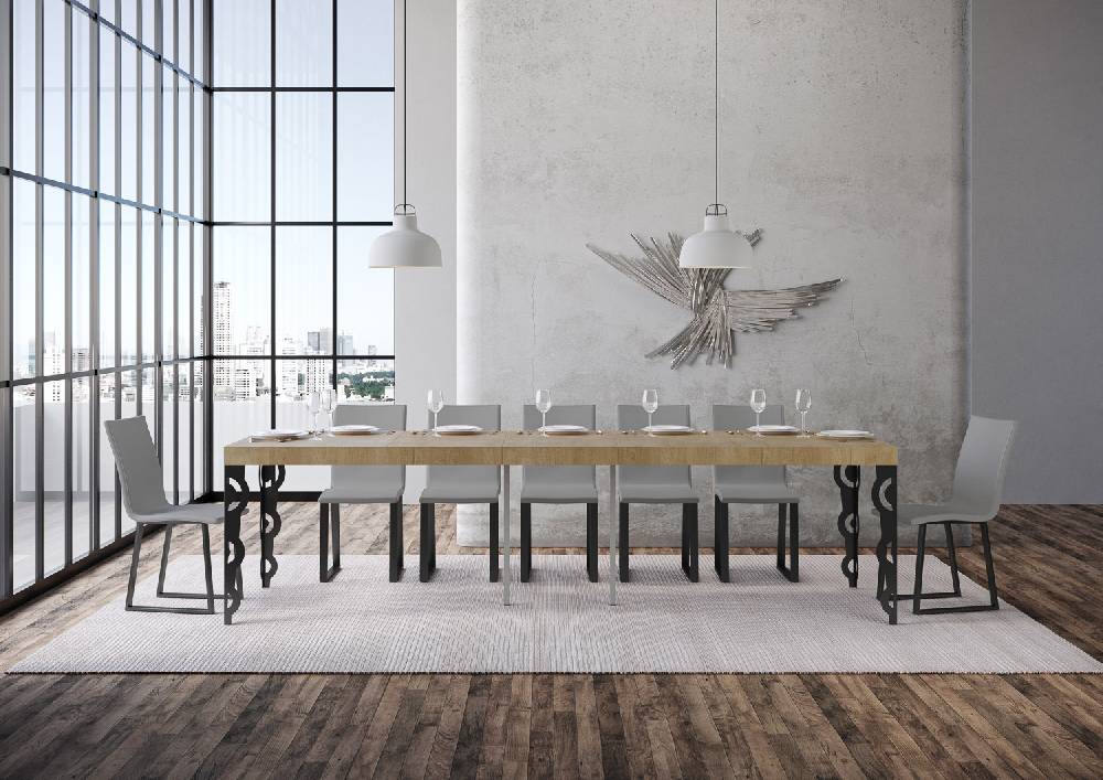 Itamoby Consolle Karamay Premium Quercia Natura Telaio Antracite