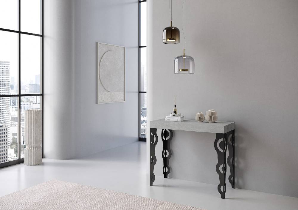 Itamoby Consolle Karamay Small Cemento Telaio Antracite