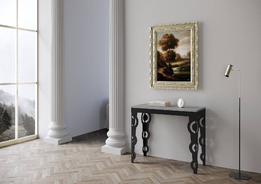 Itamoby Consolle Karamay Small Evolution Cemento Telaio Antracite