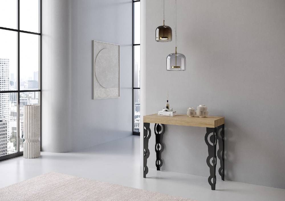 Itamoby Consolle Karamay Small Quercia Natura Telaio Antracite