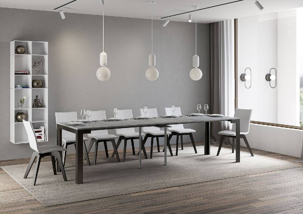 Itamoby Consolle Linea Evolution Cemento Gambe Antracite