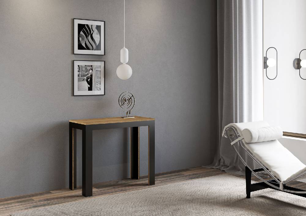 Itamoby Consolle Linea Evolution Quercia Natura Gambe Antracite