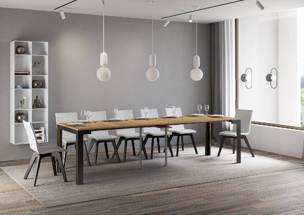 Itamoby Consolle Linea Evolution Quercia Natura Gambe Antracite