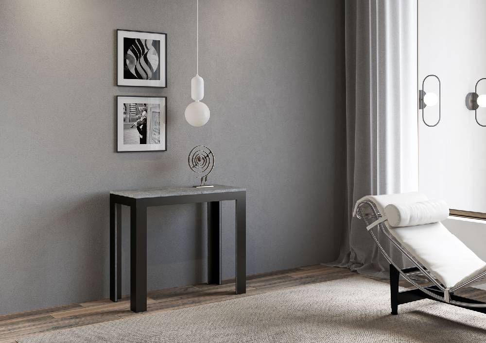 Itamoby Consolle Linea Evolution Small Cemento Gambe Antracite