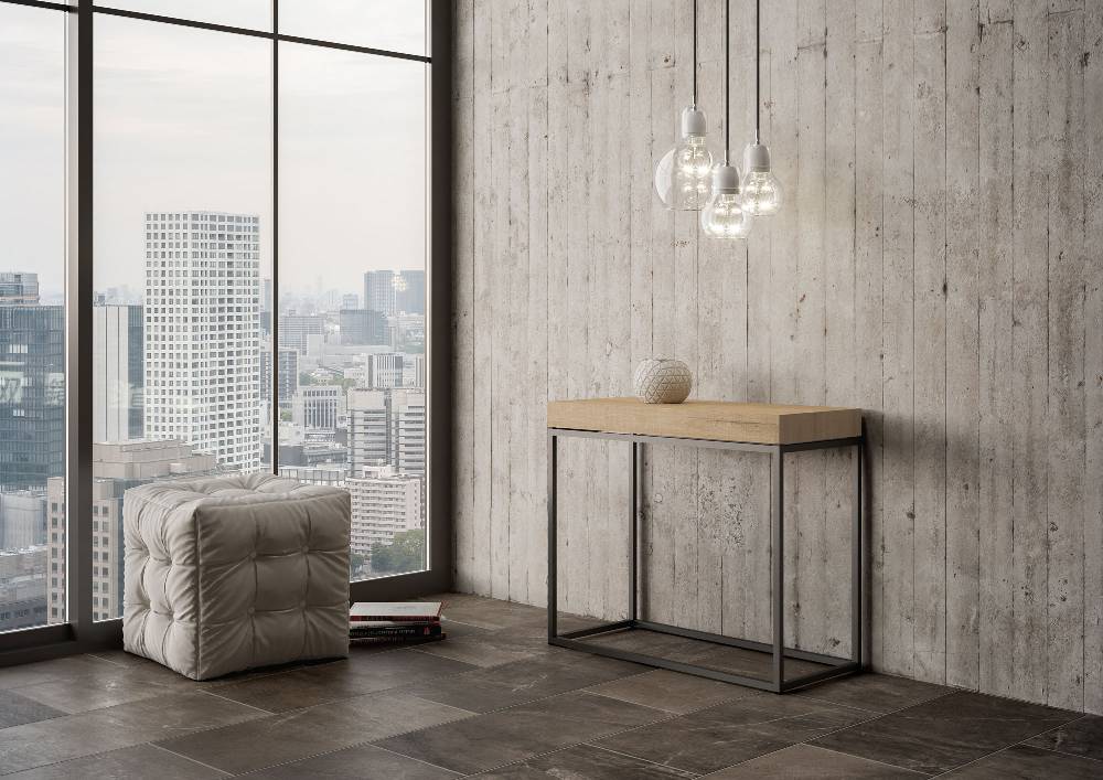 Itamoby Consolle Nordica Quercia Natura Telaio Antracite