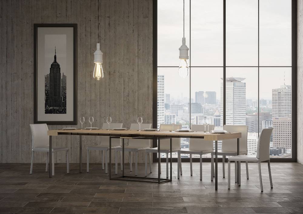 Itamoby Consolle Nordica Quercia Natura Telaio Antracite