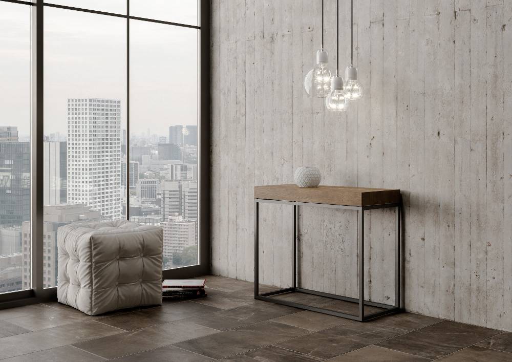 Itamoby Consolle Nordica Small Premium Noce Telaio Antracite