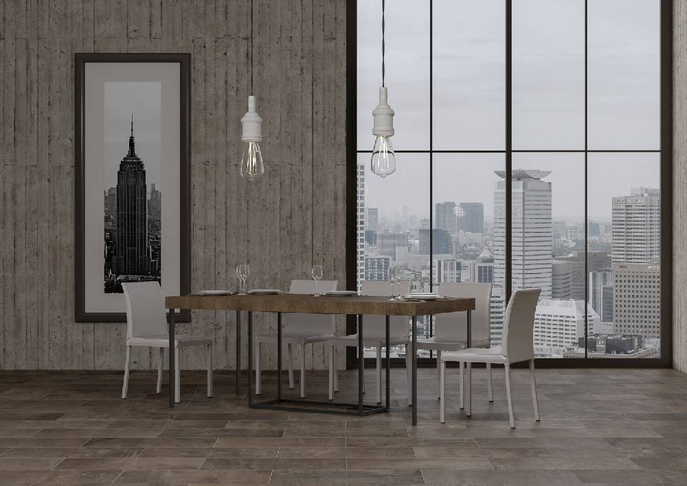 Itamoby Consolle Nordica Small Premium Noce Telaio Antracite