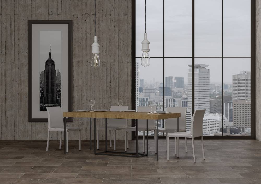 Itamoby Consolle Nordica Small Premium Quercia Natura Telaio Antracite