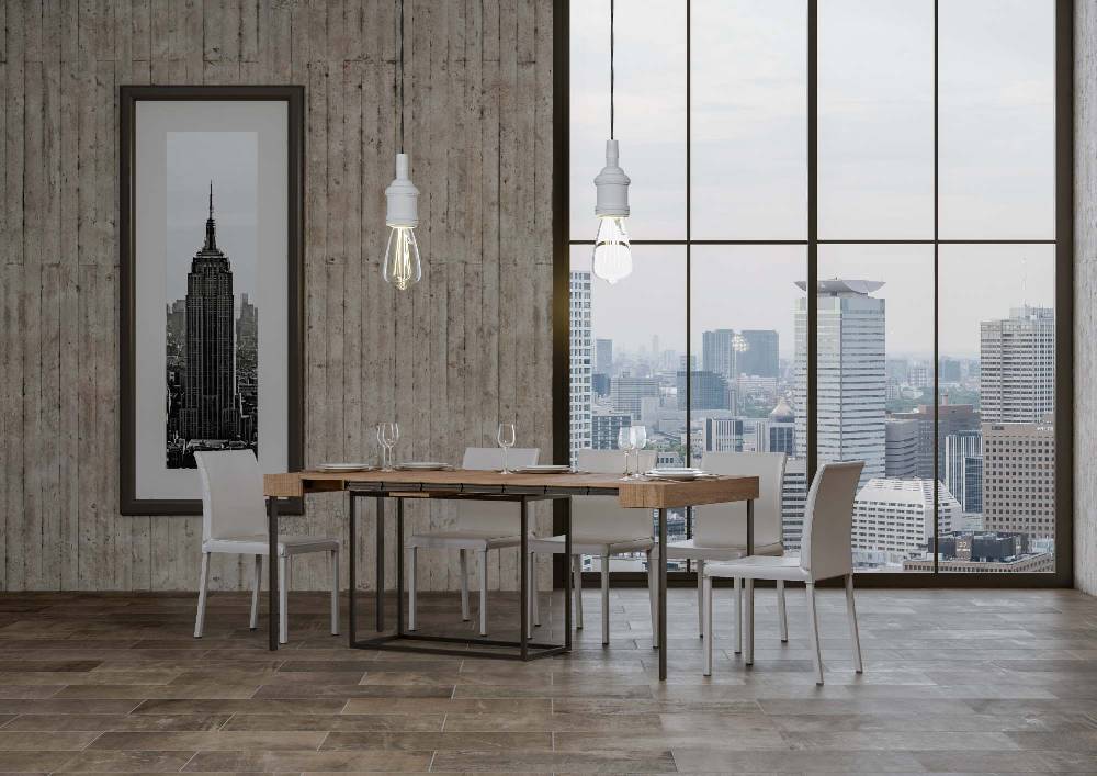 Itamoby Consolle Nordica Small Quercia Natura Telaio Antracite