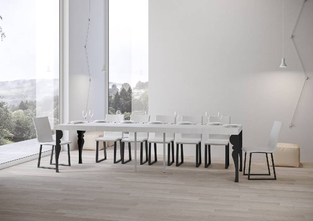 Itamoby Consolle Paxon Premium Bianco Frassino Telaio Antracite