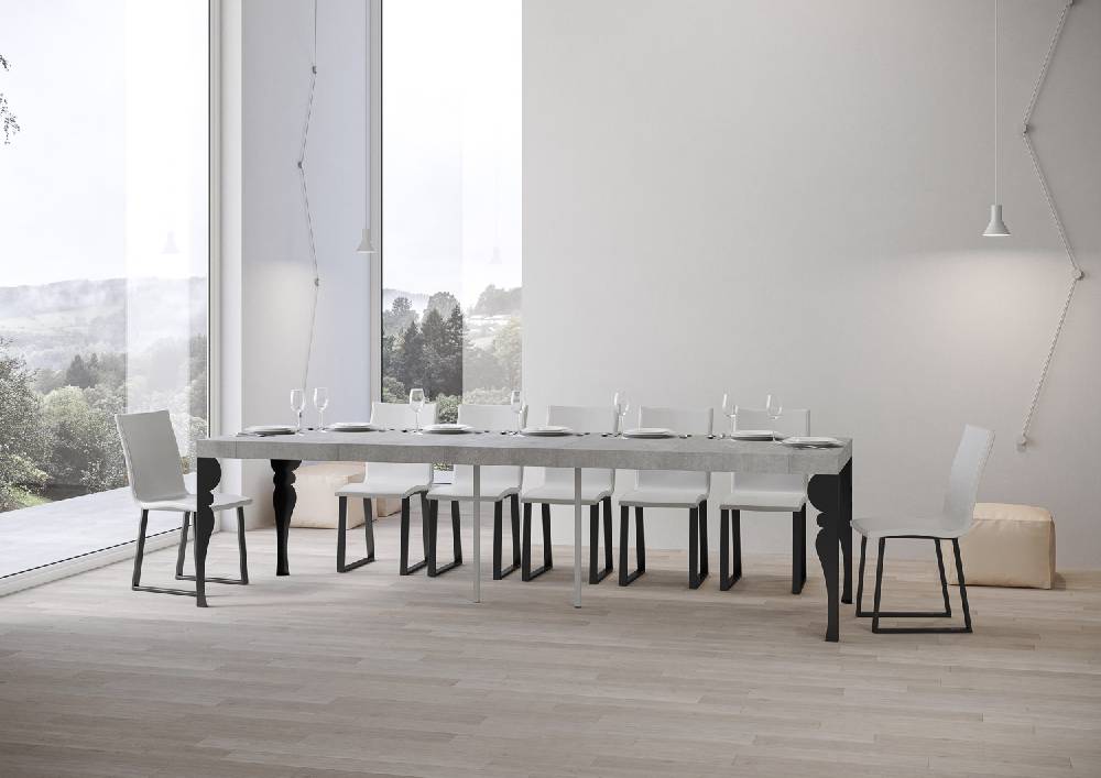 Itamoby Consolle Paxon Premium Cemento Telaio Antracite