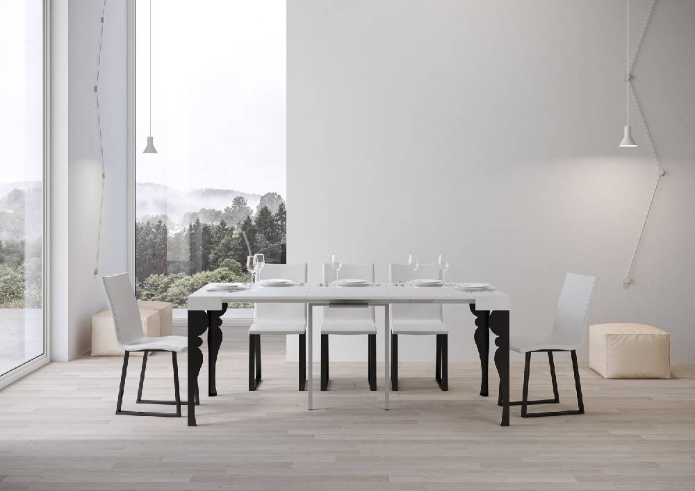 Itamoby Consolle Paxon Small Bianco Frassino Telaio Antracite