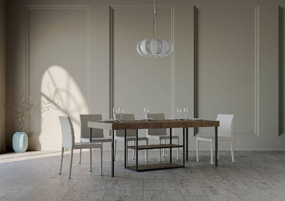 Itamoby Consolle Plano Premium Noce Telaio Antracite