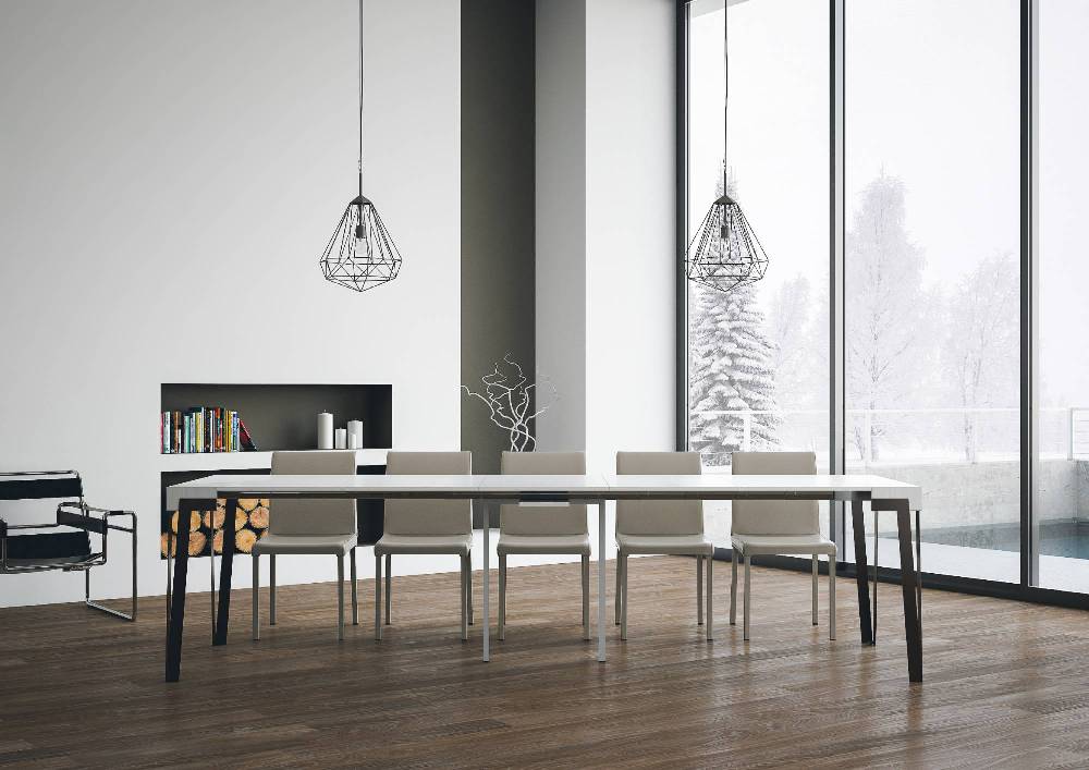 Itamoby Consolle Rio Bianco Frassino Telaio Antracite