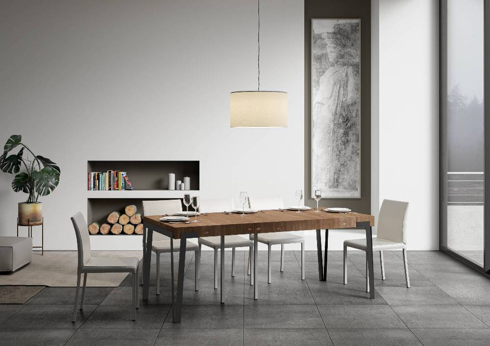 Itamoby Consolle Rio Premium Abete Tinto Telaio Antracite