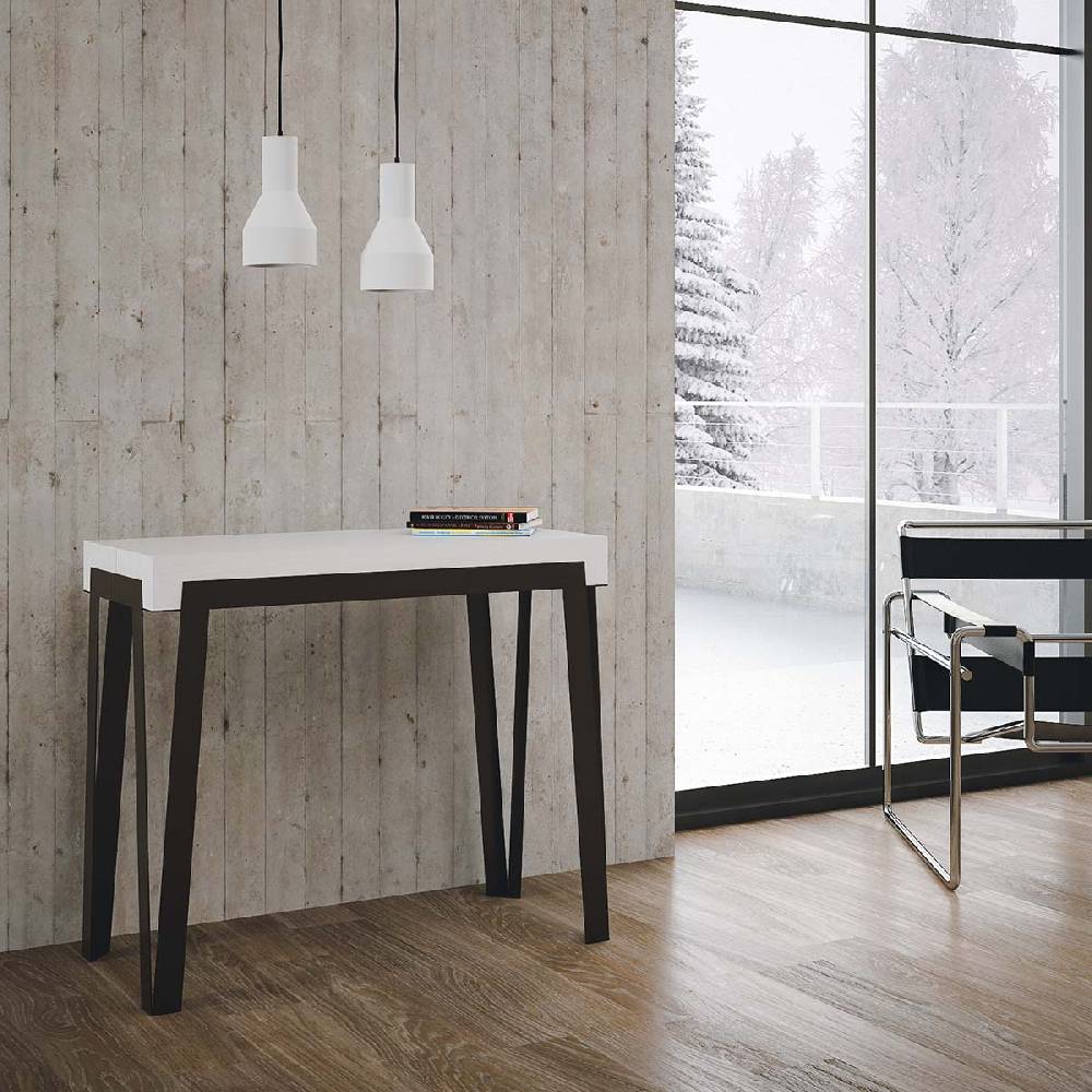 Itamoby Consolle Rio Premium Bianco Frassino Telaio Antracite