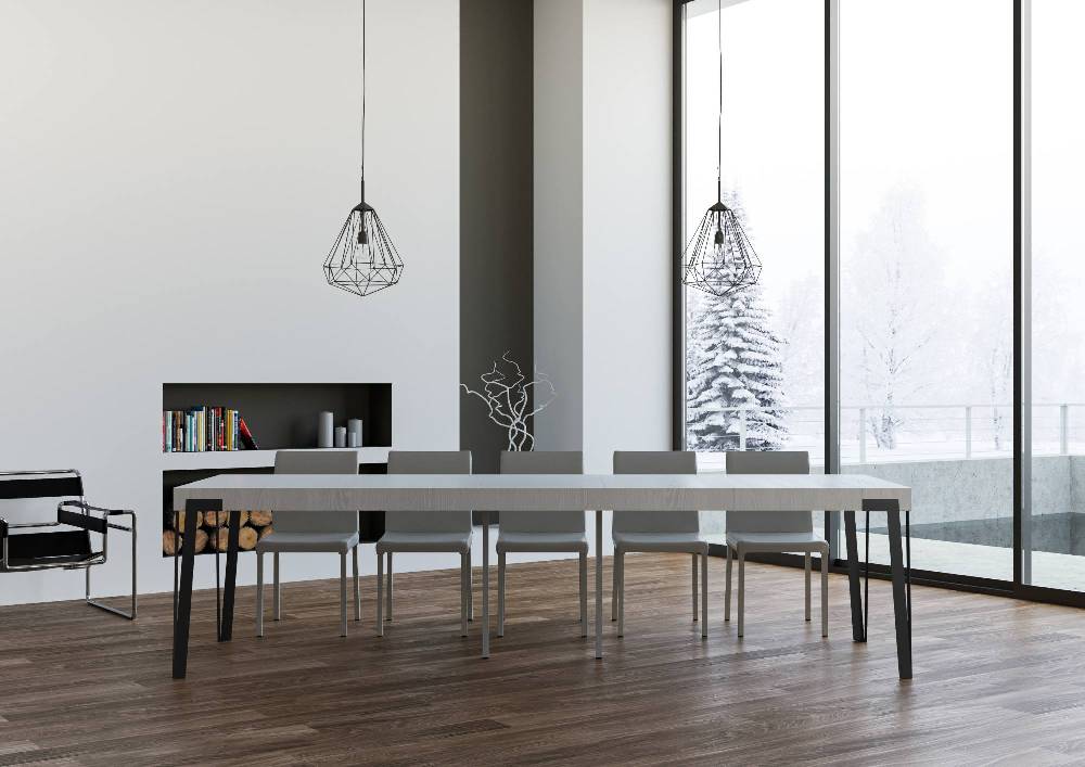 Itamoby Consolle Rio Premium Bianco Frassino Telaio Antracite