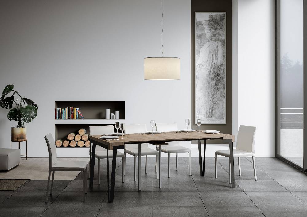 Itamoby Consolle Rio Quercia Natura Telaio Antracite