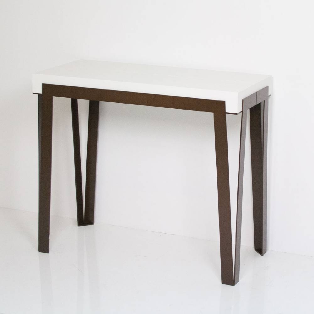 Itamoby Consolle Rio Small Bianco Frassino Telaio Ruggine