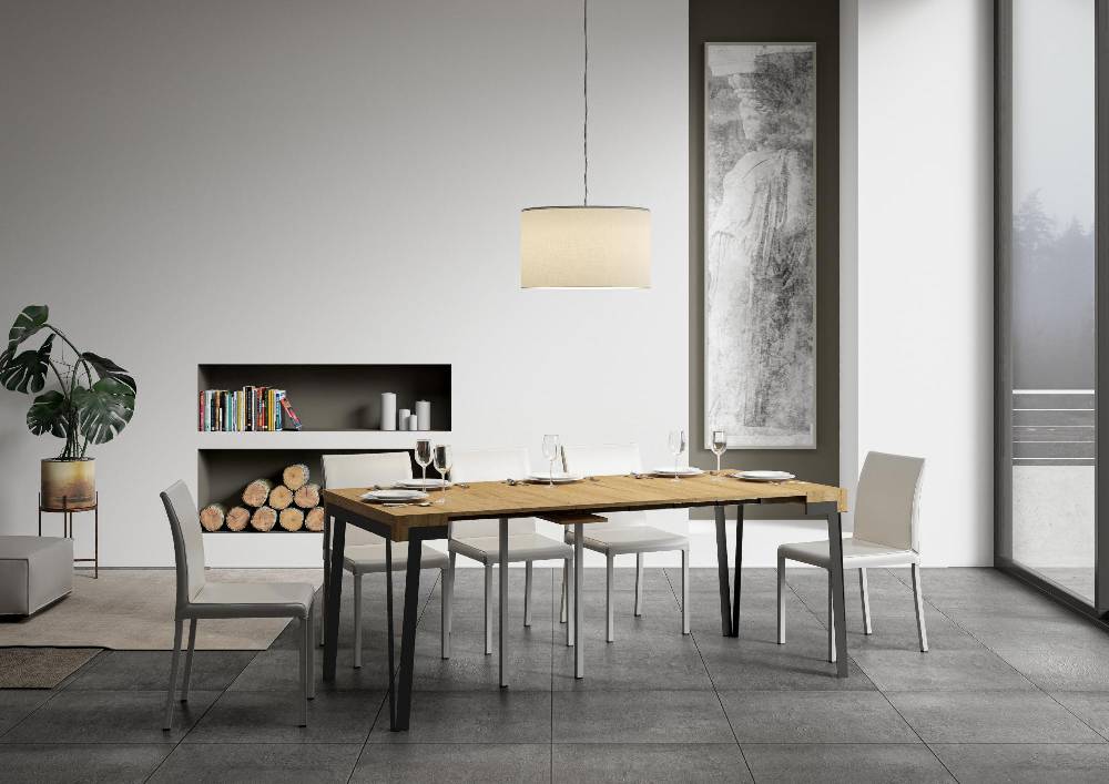 Itamoby Consolle Rio Small Quercia Natura Telaio Antracite