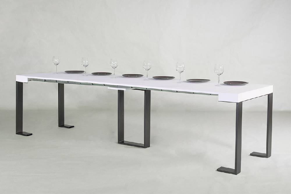 Itamoby Consolle Sintesi Bianco Frassino Telaio Antracite