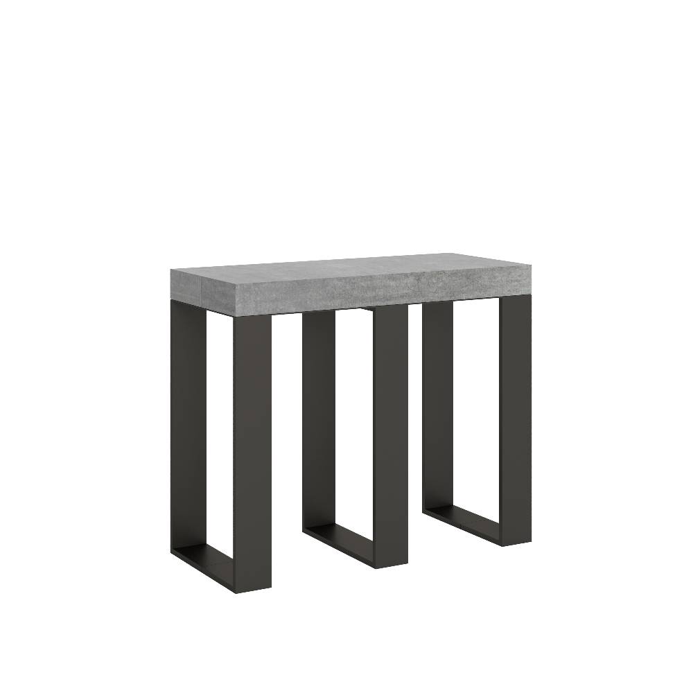 Itamoby Consolle Sintesi Premium Cemento telaio Antracite