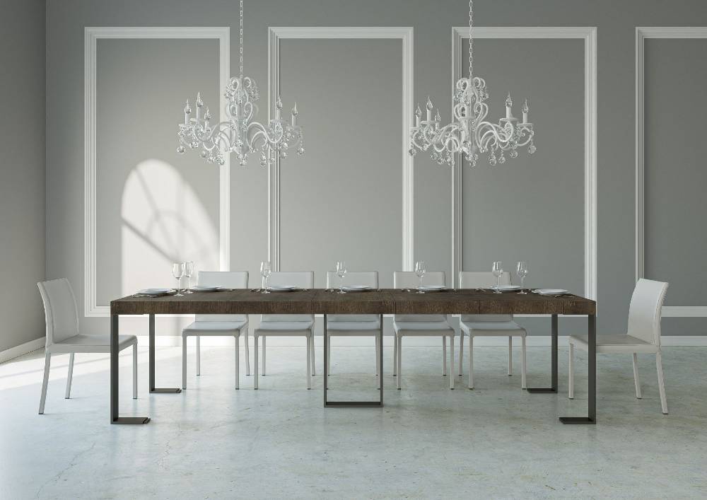 Itamoby Consolle Sintesi Premium Noce Telaio Antracite