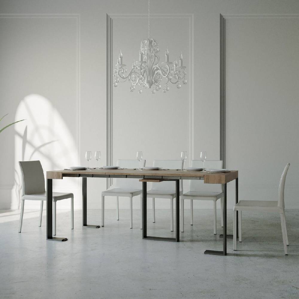 Itamoby Consolle Sintesi Quercia Natura Telaio Antracite