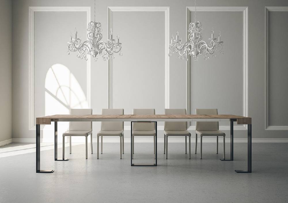 Itamoby Consolle Sintesi Quercia Natura Telaio Antracite