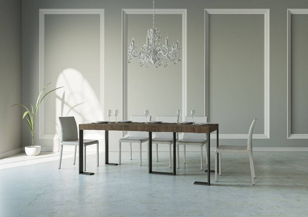 Itamoby Consolle Sintesi Small Premium Noce Telaio Antracite