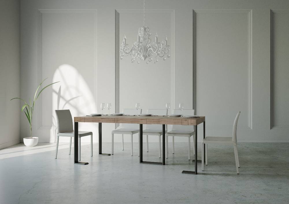 Itamoby Consolle Sintesi Small Premium Quercia Natura Telaio Antracite