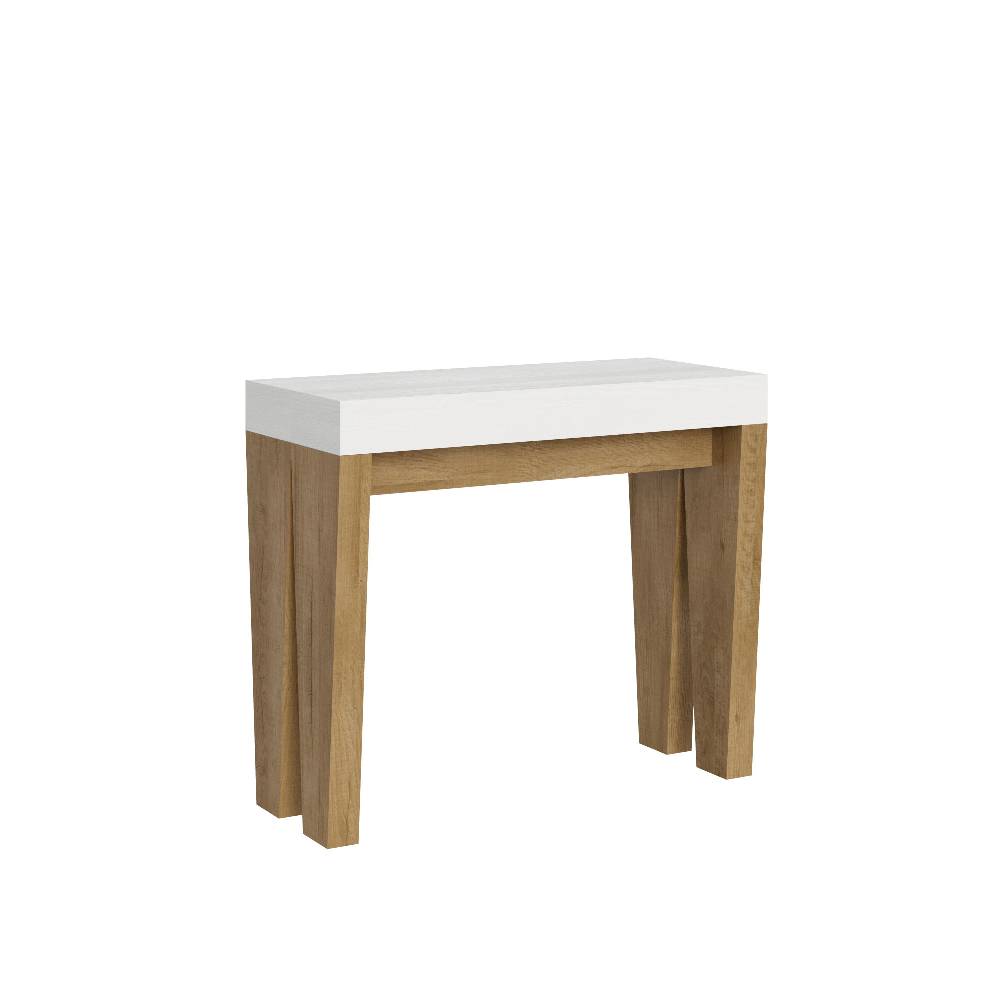 Itamoby Consolle Spimbo Mix Bianco Frassino Gambe Quercia Natura