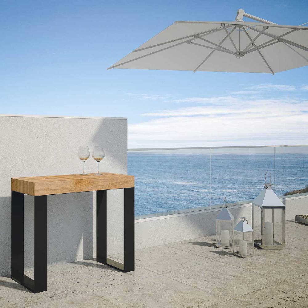 Itamoby Consolle Tecno Premium Abete Tinto Telaio Antracite