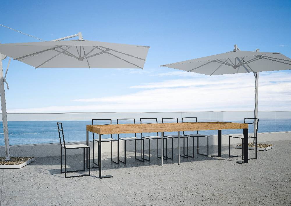 Itamoby Consolle Tecno Premium Abete Tinto Telaio Antracite