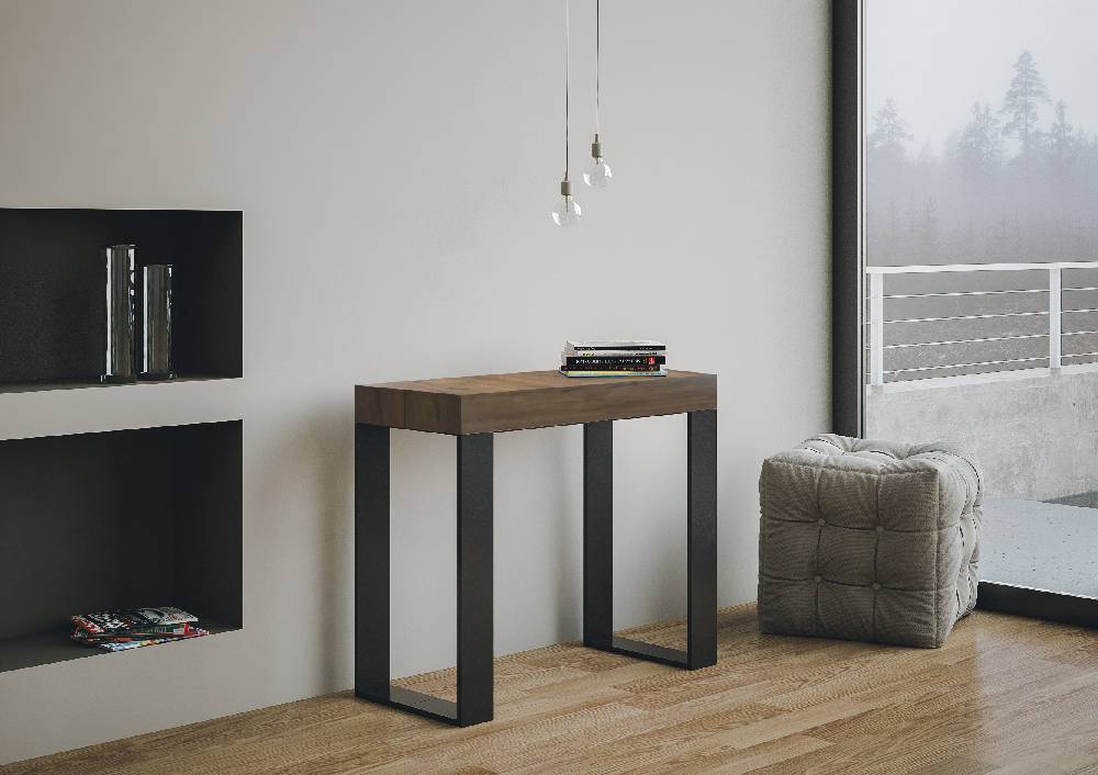 Itamoby Consolle Tecno Premium Noce Telaio Antracite