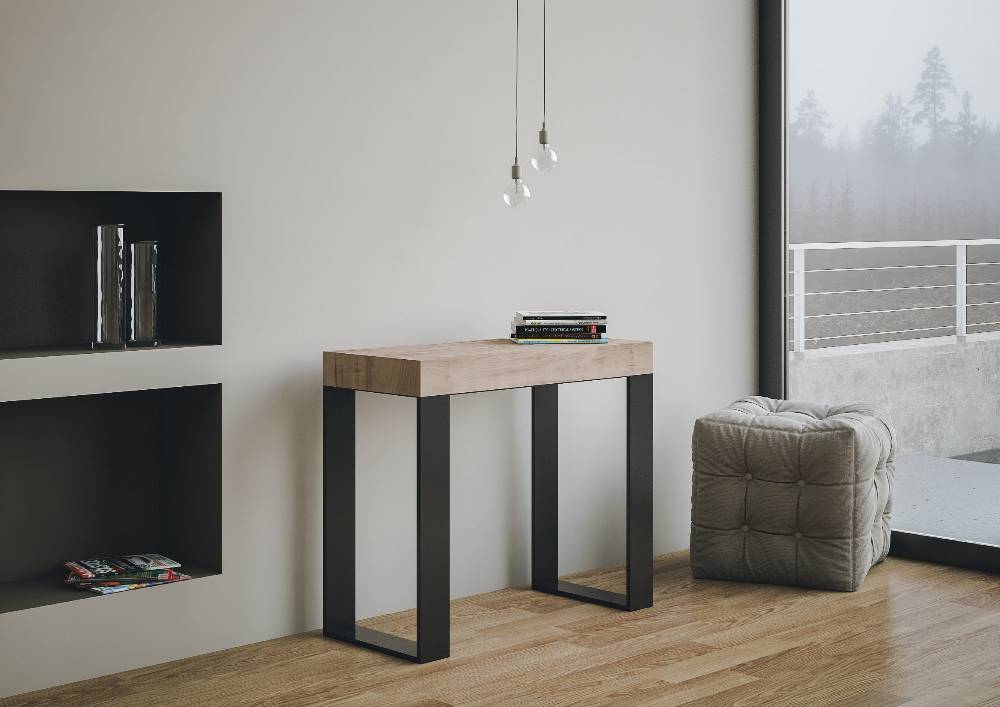 Itamoby Consolle Tecno Premium Quercia Natura Telaio Antracite