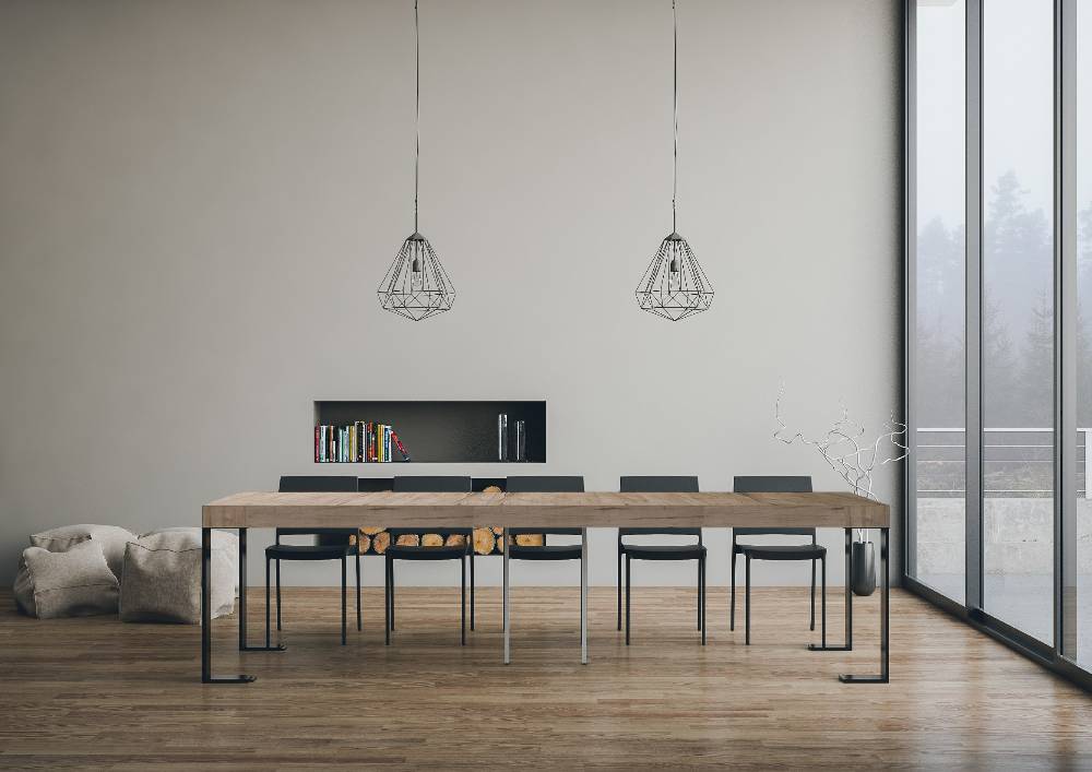 Itamoby Consolle Tecno Premium Quercia Natura Telaio Antracite