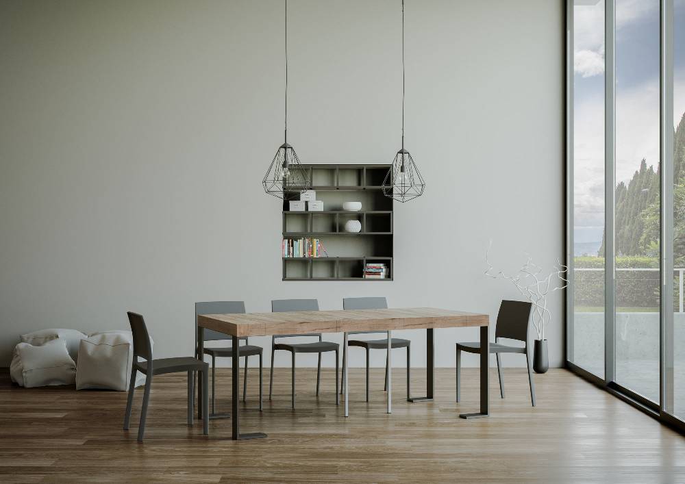 Itamoby Consolle Tecno Premium Quercia Natura Telaio Antracite